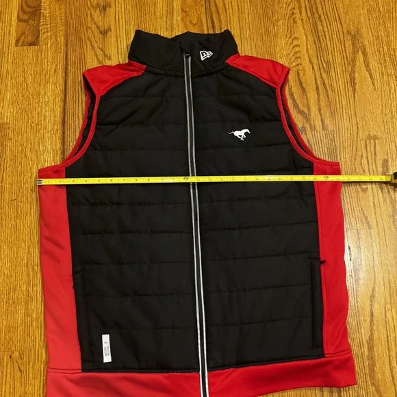 Calgary Stampeders CFL Football Vest Mens XL New Era Sideline Official Pony Logo